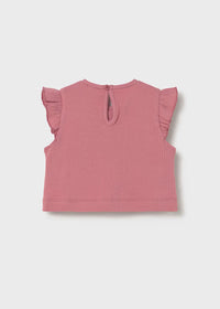 Carly Rib Knit Tie Top - Blush
