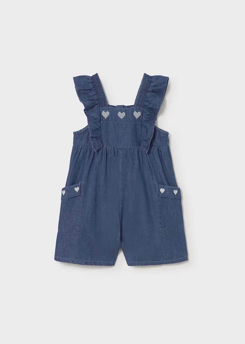 Meg Heart Romper - Dark Denim