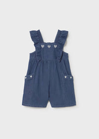 Meg Heart Romper - Dark Denim