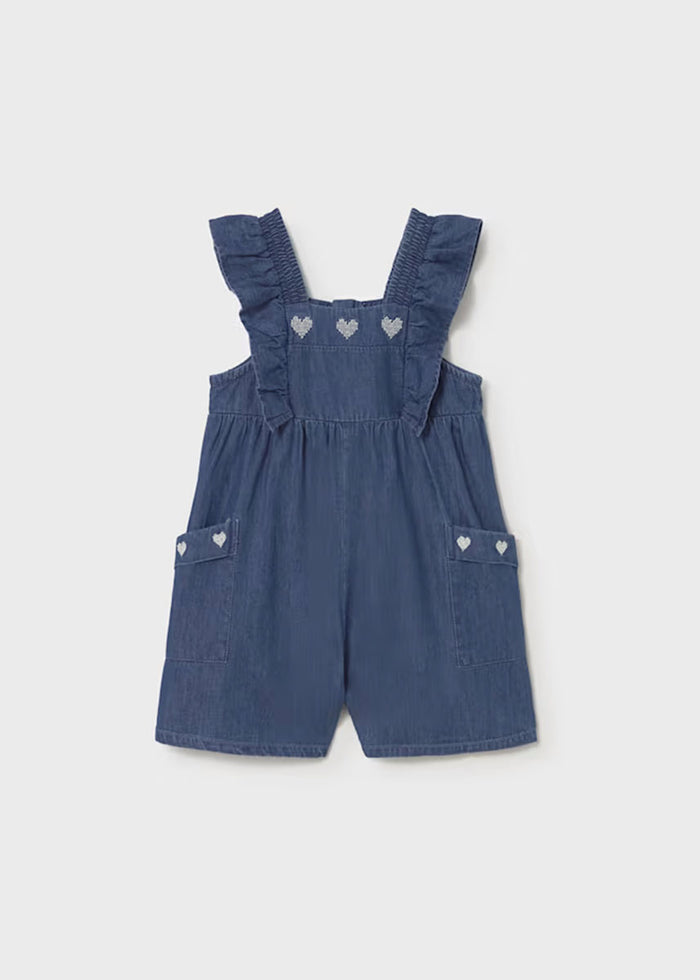 Meg Heart Romper - Dark Denim