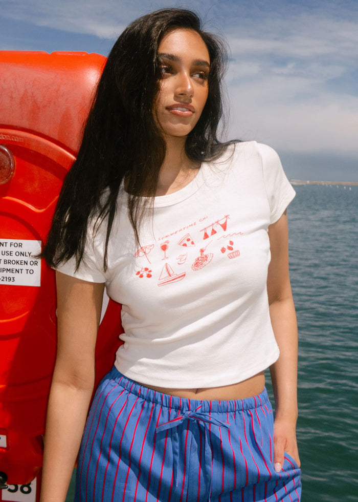 Summertime Chi Sketch Icons Baby Tee