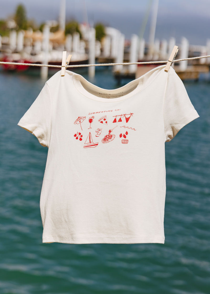 Summertime Chi Sketch Icons Baby Tee