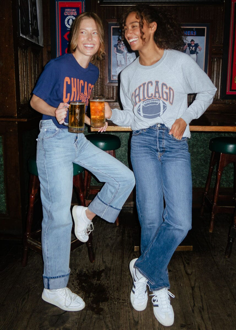 Chicago Football Vintage Crewneck - Heather Grey