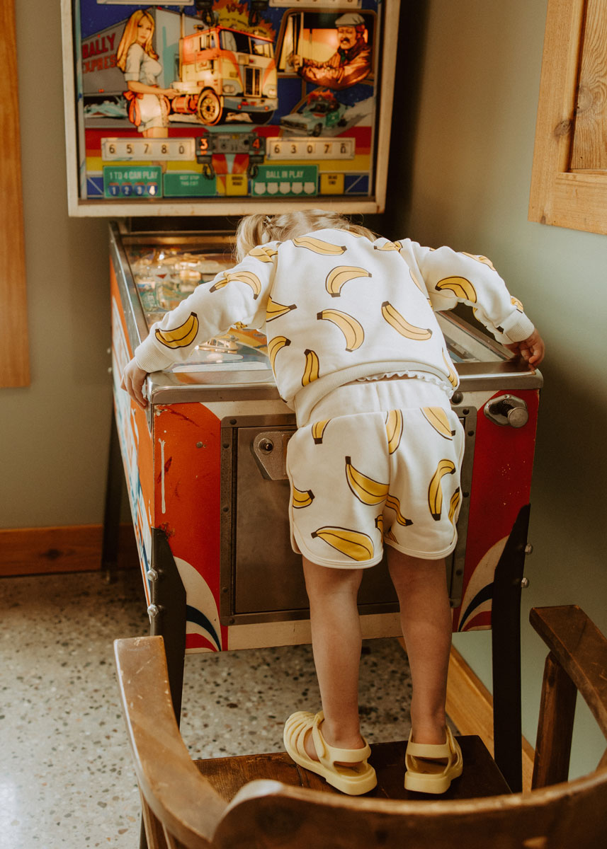 Printed Bananas Sweatshort Set