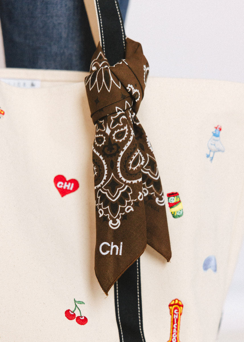 Embroidered Bandana - Hunter Paisley