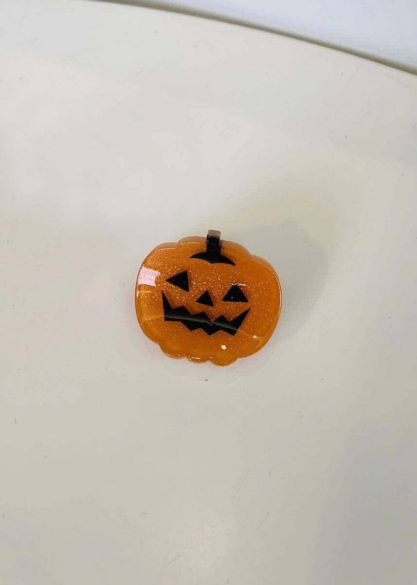Mini Halloween Hair Claw - Pumpkin