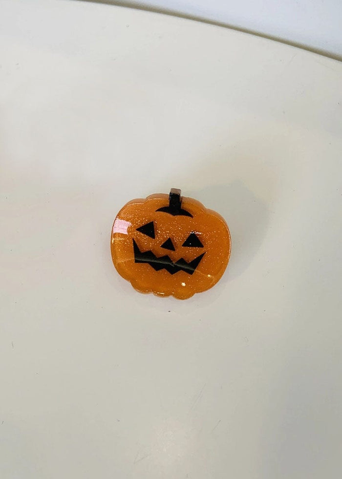 Mini Halloween Hair Claw - Pumpkin