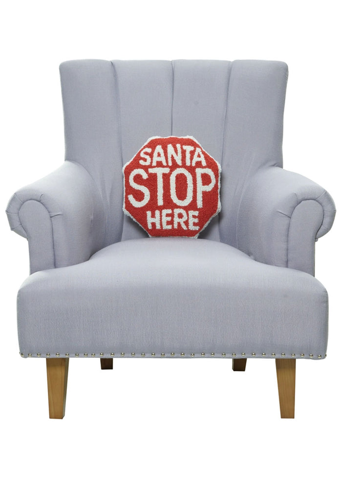 Santa Stop Sign Hook Pillow