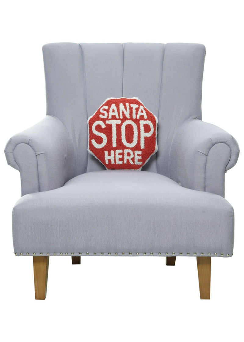 Santa Stop Sign Hook Pillow