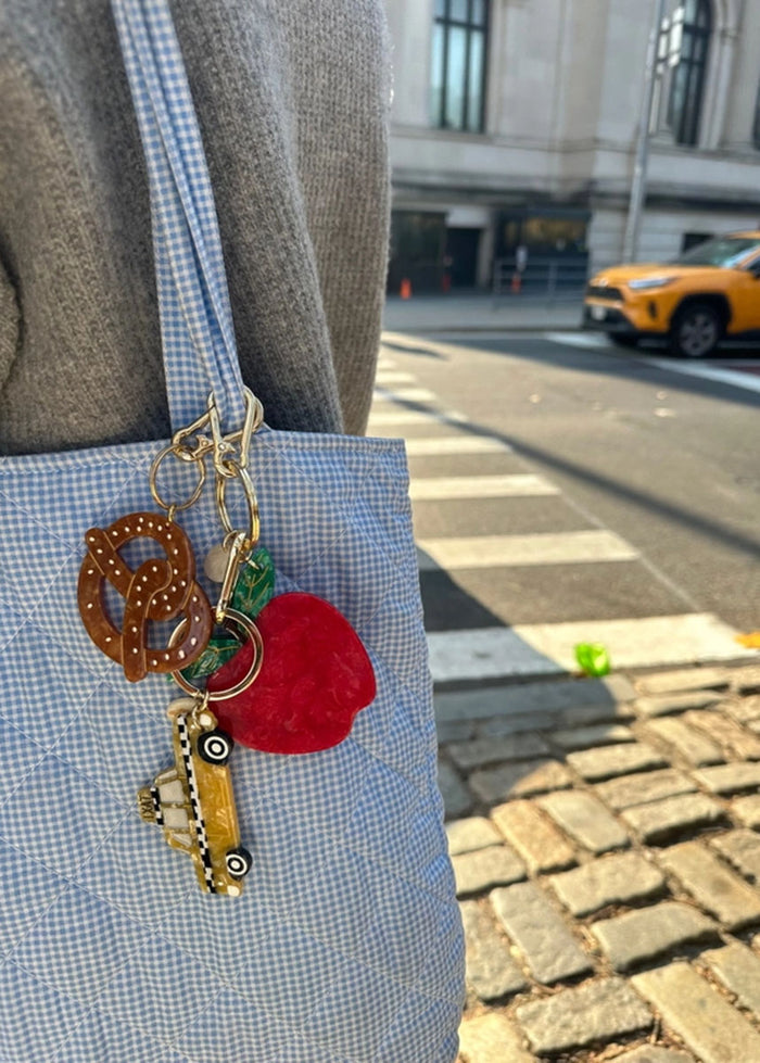 Taxicab Bag Charm Keychain