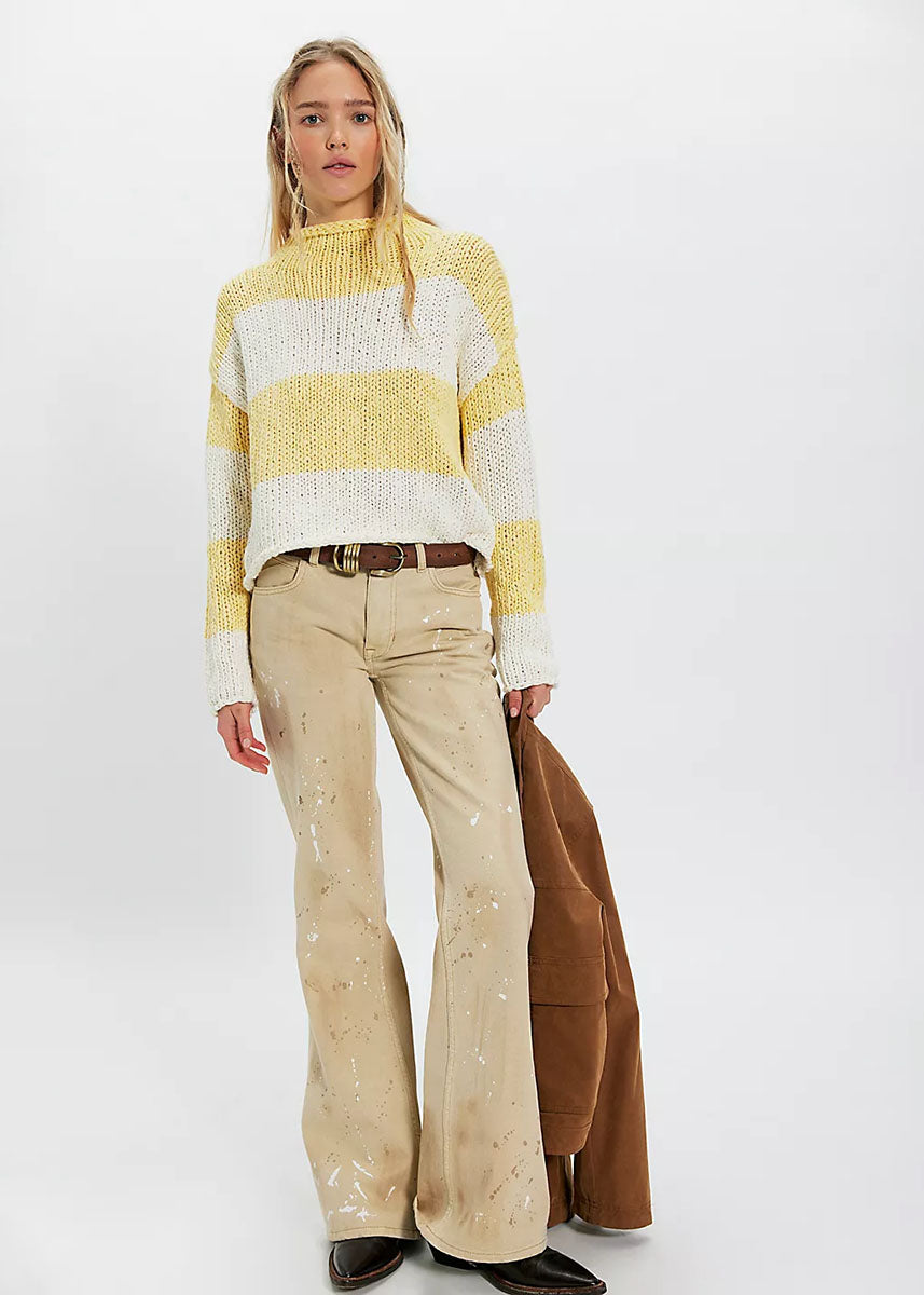 Opal Rugby Stripe Sweater - Lemon Combo