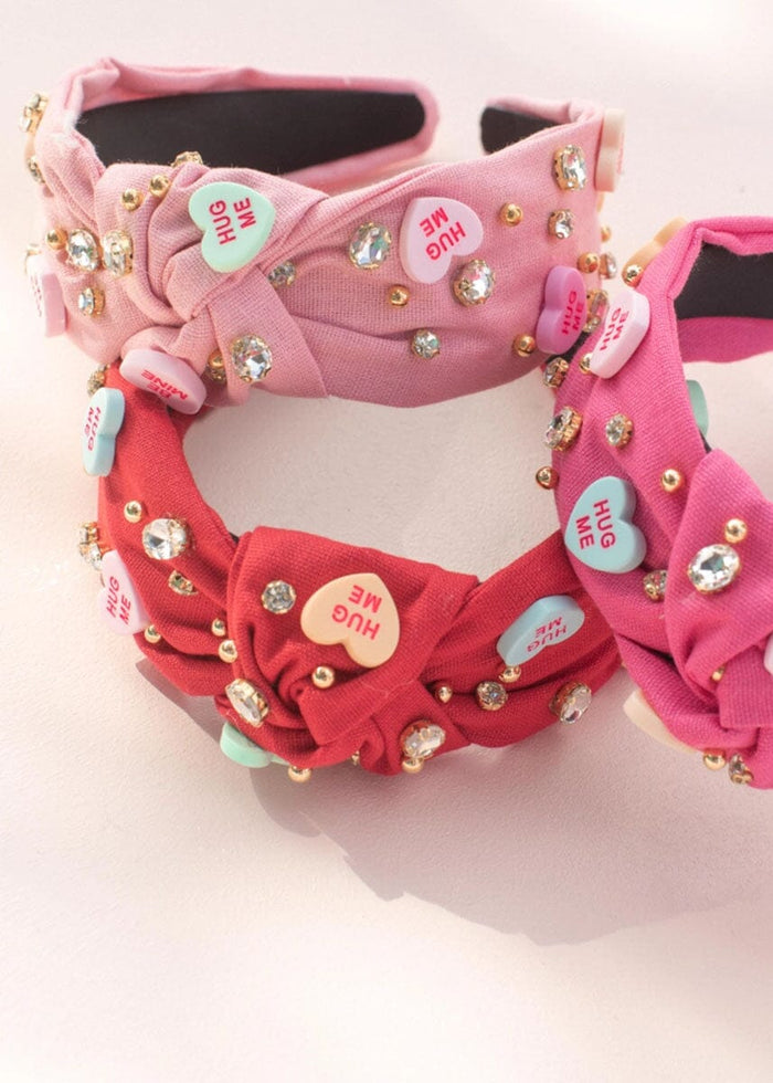 Valentine's Conversation Hearts Headband - Red