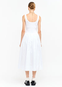 Jayleen Smocked Midi Dress - Off White