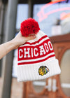 Adult Chicago Blackhawks Varsity Beanie - Red