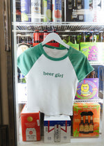 Green Beer Girl Raglan Baby Tee