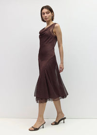 The Lauren Dress - Brown Blue