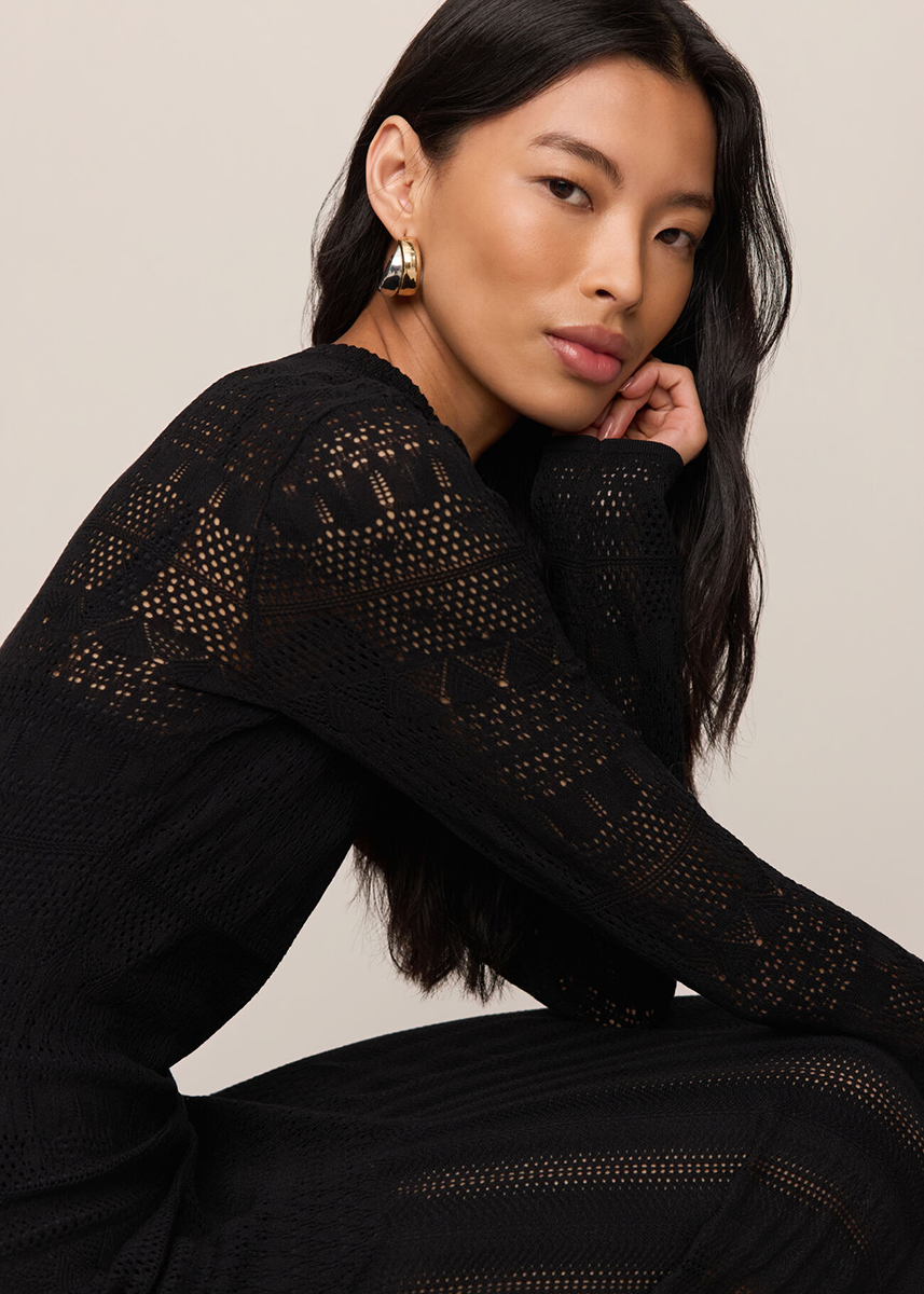 Avery Midi Dress - Black