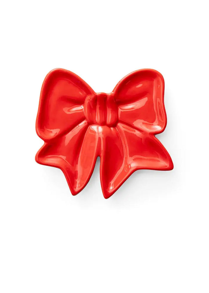 Jolly Red Bow Jewelry Dish