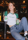 Green Beer Girl Raglan Baby Tee