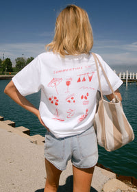 Summertime Chi Sketch Icons Oversized Tee
