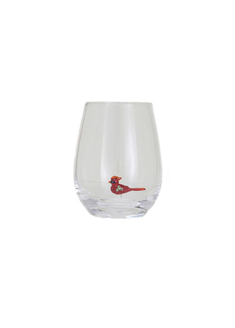 Stemless Holiday Figurine Wine Glasses