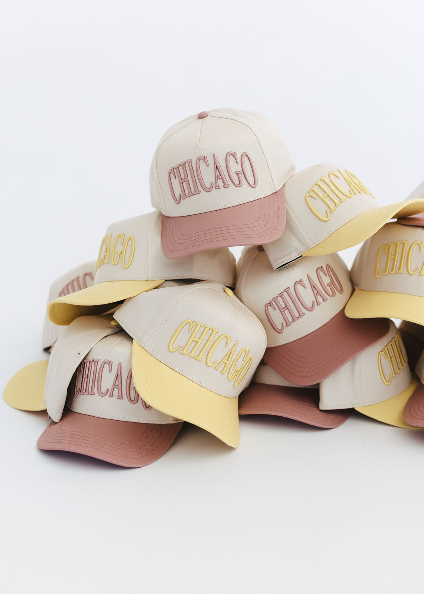 Chicago Puff Baseball Cap - Dusty Pink