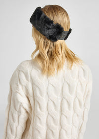 Mad Hatter Faux-Fur Headband - Black