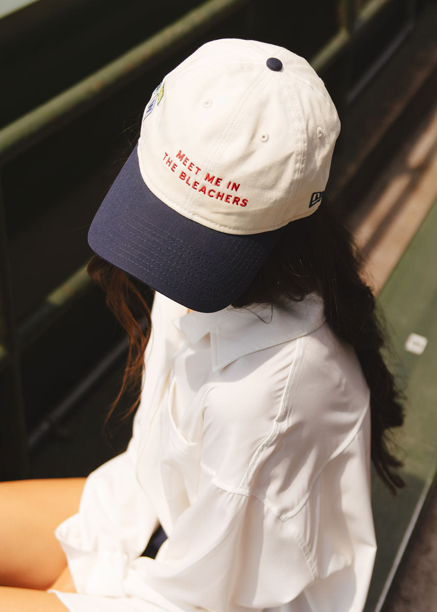 Meet Me In The Bleachers Dad Hat - Ivory & Navy