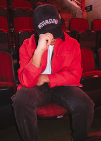 Chicago Blackhawks Block Letter Baseball Cap - Black