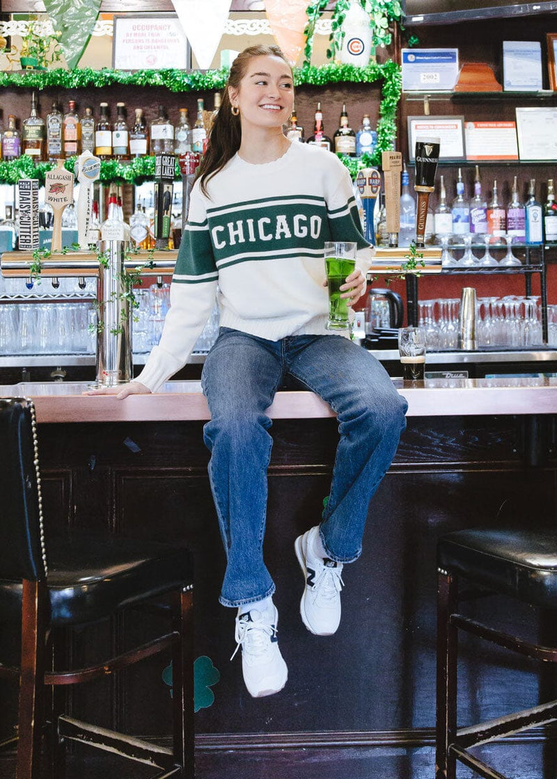 Chicago Triple Stripe Sweater - Green