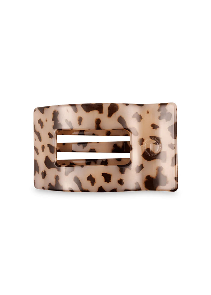 Medium Flat Rectangle Clip - Blonde Tortoise