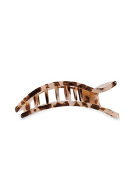 Medium Flat Rectangle Clip - Blonde Tortoise