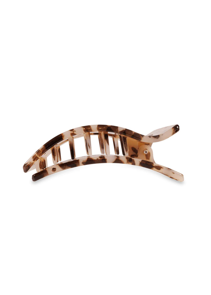 Medium Flat Rectangle Clip - Blonde Tortoise