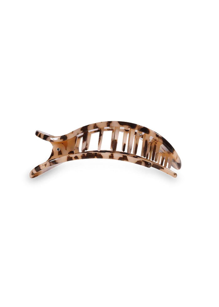 Small Flat Round Clip - Blonde Tortoise