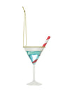 Holiday Cocktail Ornament - Blue Martini