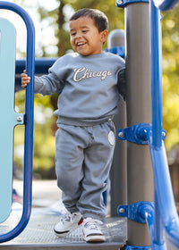 Chicago Script Sweatsuit Set - Blue