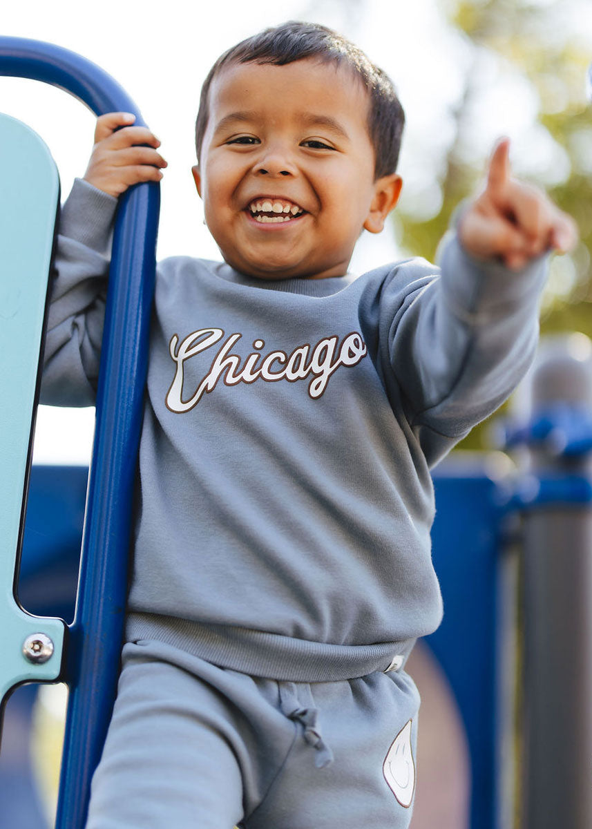 Chicago Script Sweatsuit Set - Blue