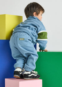 Chicago Quarter Zip Sweat Set - Blue & Green