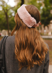 MAD HTR Faux Fur Headband - Blush