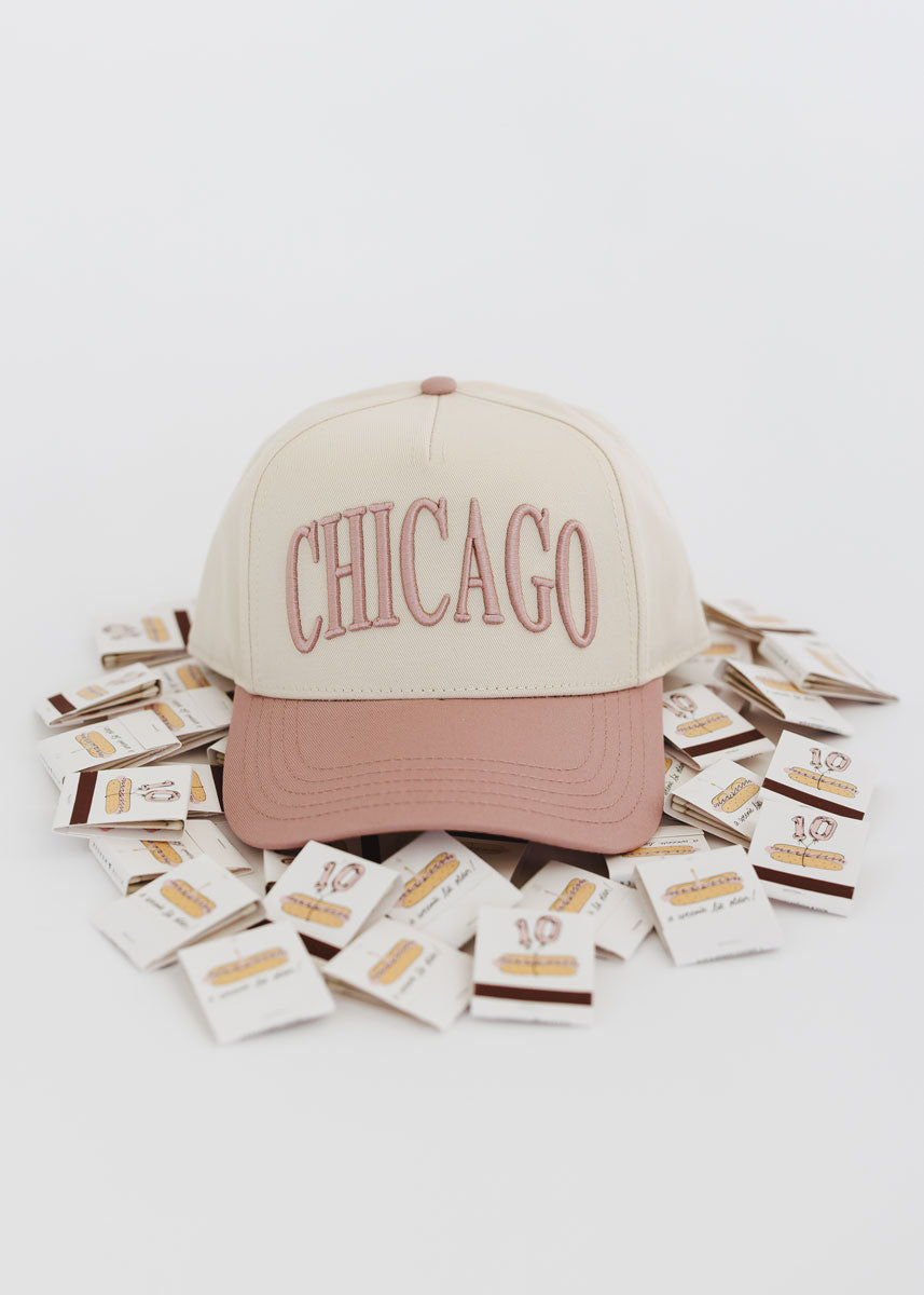 Chicago Puff Baseball Cap - Dusty Pink