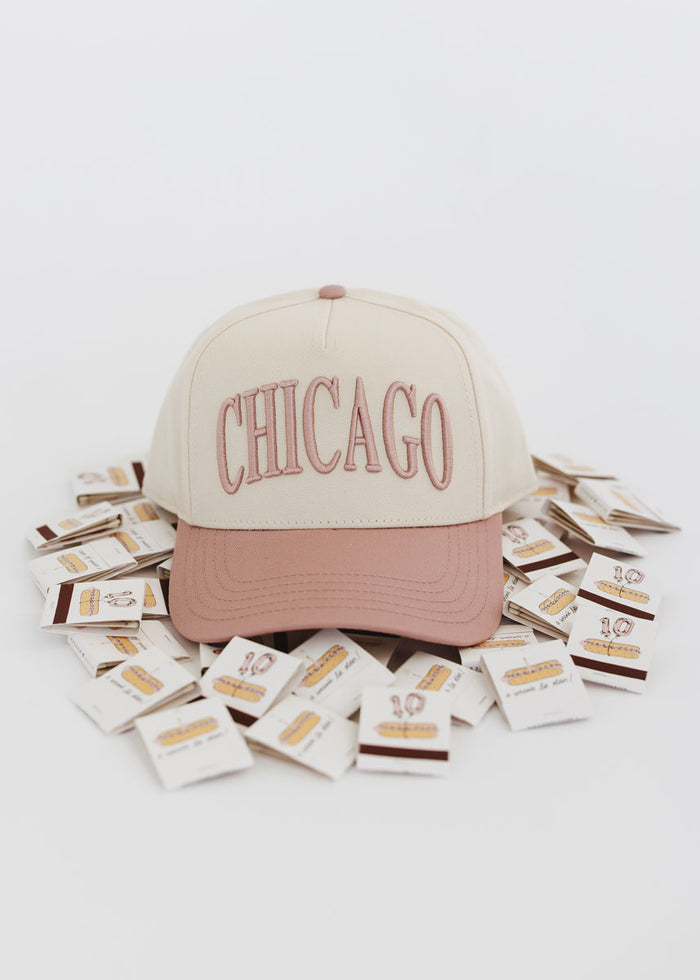 Chicago Puff Baseball Cap - Dusty Pink