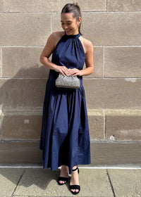 Pearce Bow Back Midi Dress - Navy