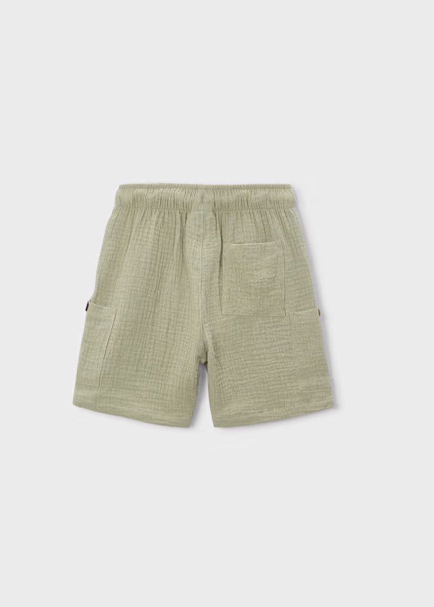 Callum Linen Wide Leg Shorts - Bamboo