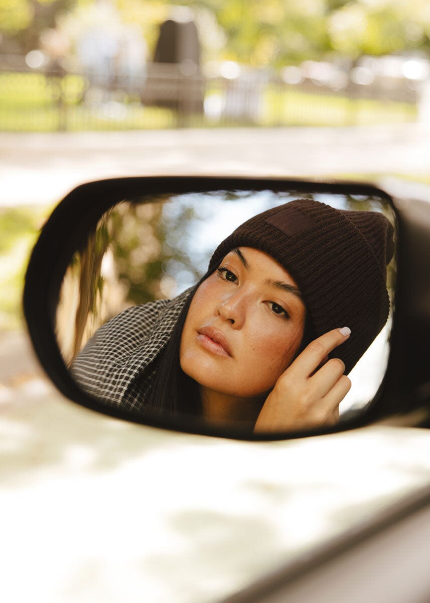 MAD HTR Ribbed Knit Beanie - Adult - Espresso