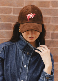 Chi Pennant Dad Hat - Brown Corduroy