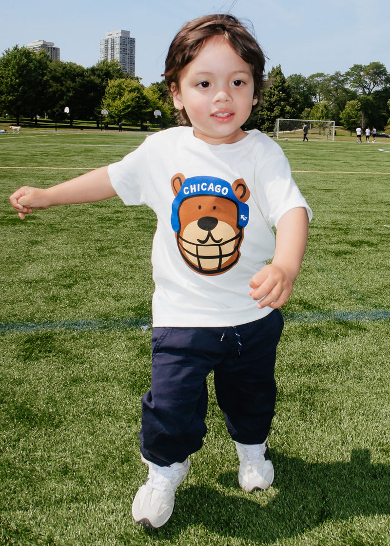 Chicago Football Bear Toddler Tee - Natural