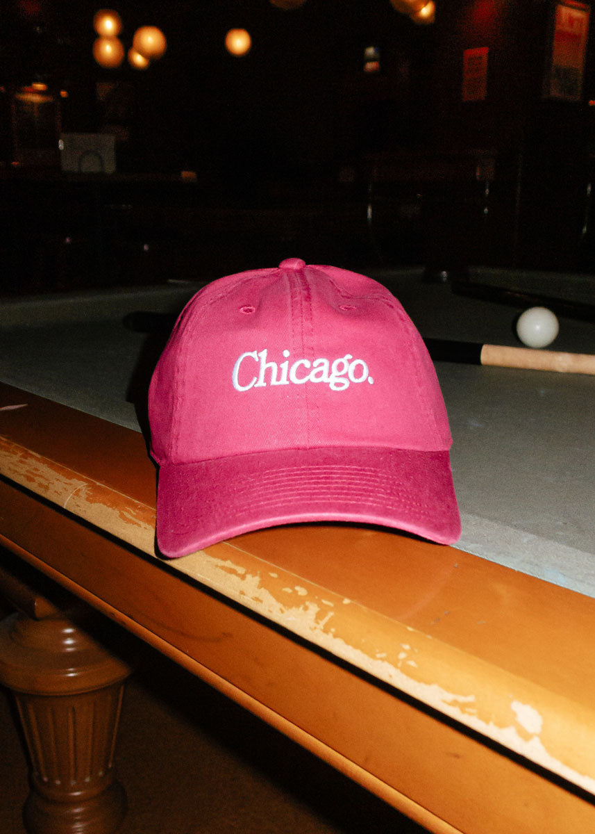 Chicago. Dad Hat - Burgundy