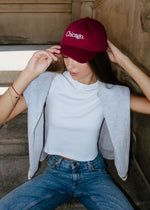 Chicago. Dad Hat - Burgundy