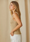 Janie Beachy Sweater Vest - Beige