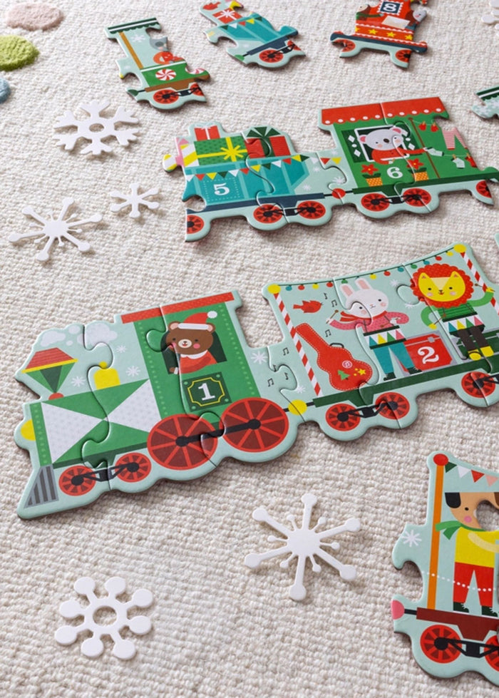 Christmas Train Shaped Floor Puzzle